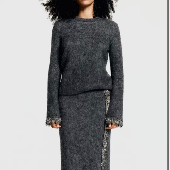 H&M Edition Beaded Detail Dark Grey sweater gone viral — new with tags’ xs - Picture 1 of 9